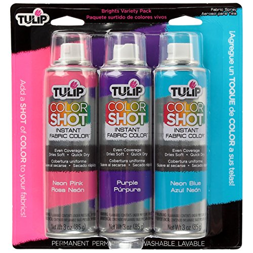 Tulip ColorShot Fabric Spray Paint 3oz. Brights Variety 3 Pack