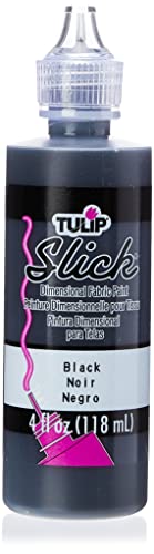 Tulip Dimensional Puff Fabric Paint Slick, Black, 4 fl oz, 3 Pack