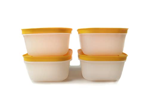 Tupperware Freezer Mates Small Low Containers (Set of 4)