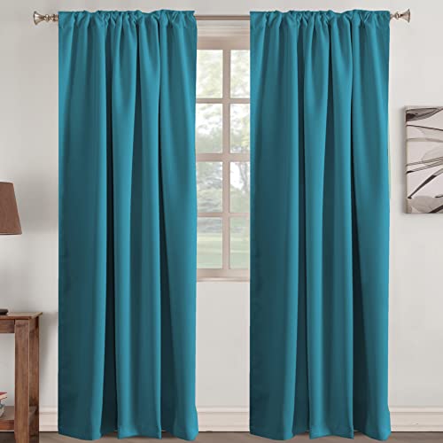 Turquoise Light Blocking Curtain Panels