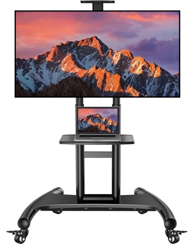 TV Cart with Wheels for 32-75 Inch TVs