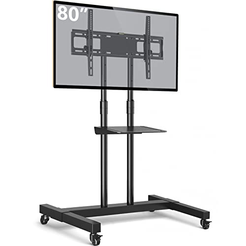 TV Stand Cart with Mount on Wheels