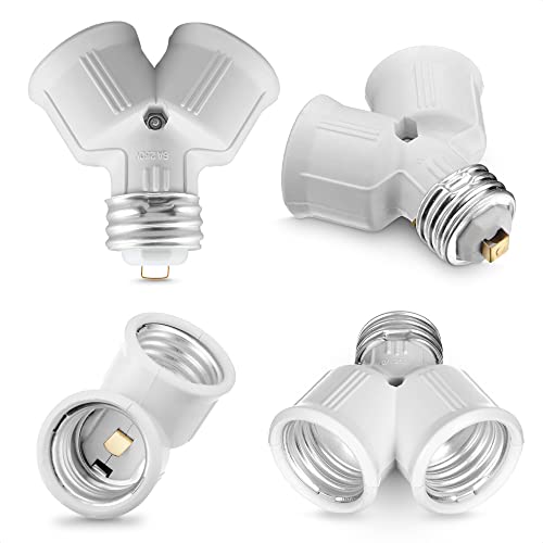 Novsix Twin Bulb LED Socket Splitter Adapter - 4 Pack
