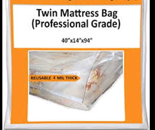 Twin Mattress Bag Cover - Heavy Duty Plastic Wrap Protector