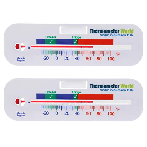 Twin Pack Fridge Freezer Thermometer 2 Pack
