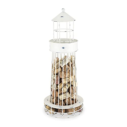Twine Lighthouse Wine Cork Holder and Home Decor Accessory