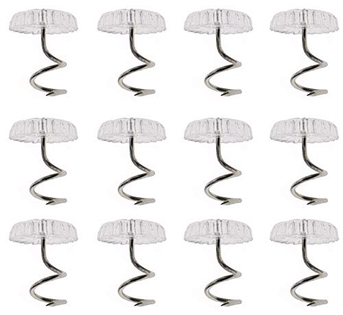 KUUQA Upholstery Twist Pins Clear Heads Bed Skirt Pin for Hold Slipcovers and Bedskirts Decoration, 50 Pcs, Other