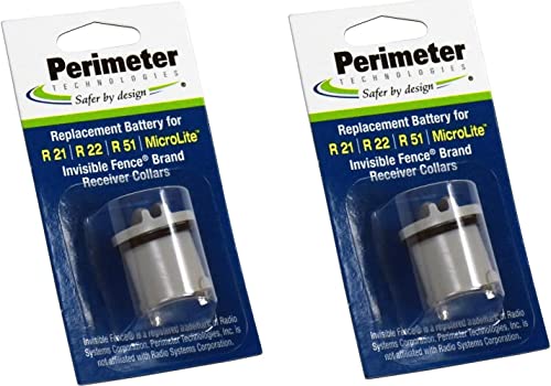 Two-Pack Dog Fence Batteries for Invisible Fence Brand Receiver Collars