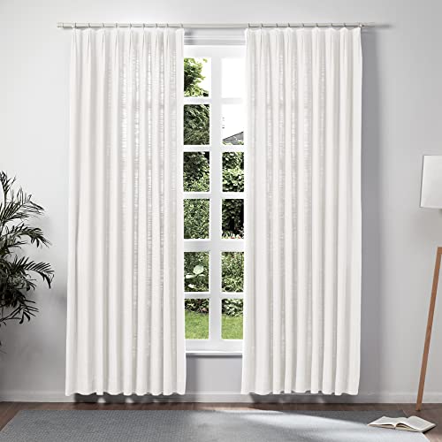 TWOPAGES Pinch Pleated Drape - Light Filtering Curtain Panel
