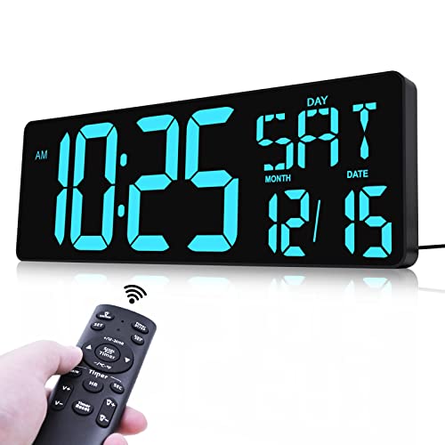 TXL 16.5" LED Wall Clock with Date and Temperature