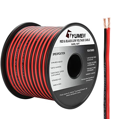 TYUMEN 100FT 14/2 Gauge Red Black Cable