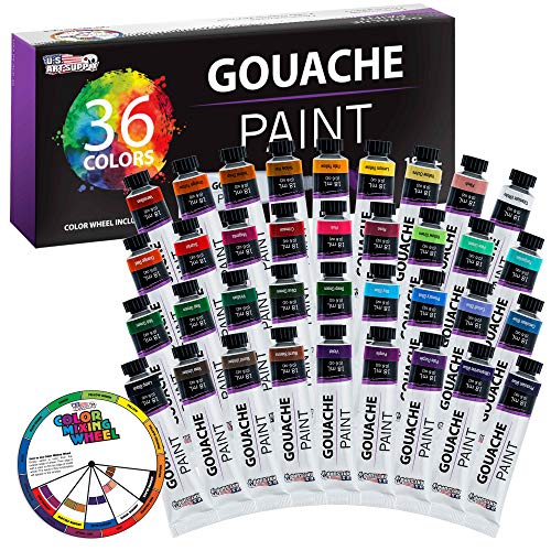36 Color Gouache Paint Set - Rich Vivid Colors for Artists