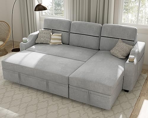 Ucloveria Sectional Sofa Couch with Storage Chaise