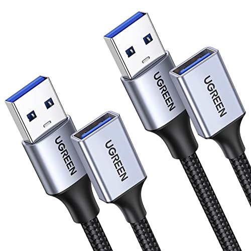 UGREEN 2 Pack USB 3.0 Extension Cable (3 FT x 2) - Nylon Braided