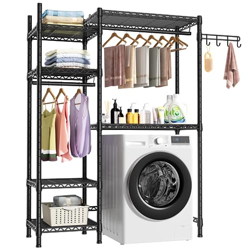  Ulif U3 Over Washer and Dryer Shelves, Heavy Duty Laundry Room  Space Saver and Organization Shelves, Clothes Drying Rack, Metal  Freestanding Closet Organizer Storage, 35 W x 13.4 D x 76.7