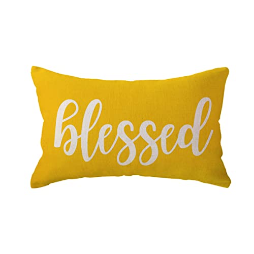 ULOVE LOVE YOURSELF Blessed Lumbar Throw Pillow Covers