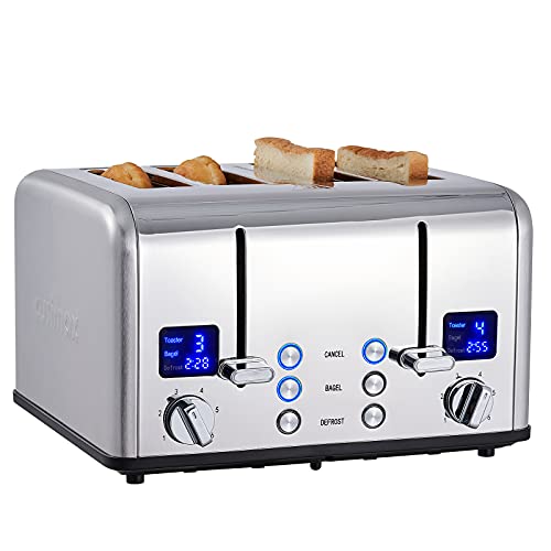 Ultra-Clear LED Display Stainless Steel Toaster