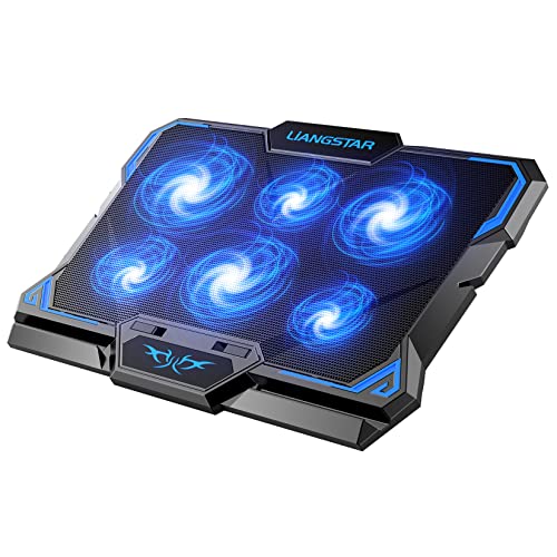 Ultra-Slim Laptop Cooling Pad with 6 Quiet LED Fans