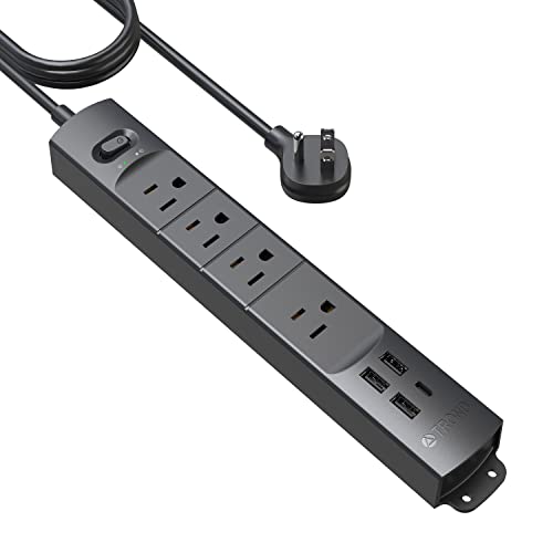 Ultra Thin Surge Protector Power Strip with USB