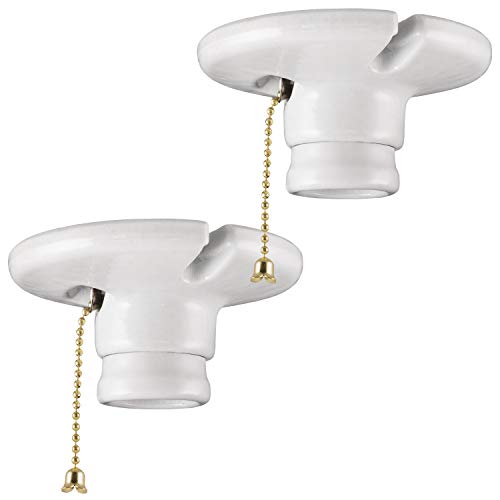 UltraPro Porcelain Lampholder with Pull Chain