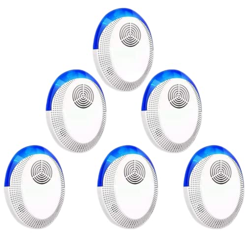 Ultrasonic Pest Repeller, 6 Pack Mice Repellent Plug in Ultrasonic Rodent Repellent Electronic Pest Control for Roach Mosquito Indoor Mouse Repellent for Home Attic Garage Hotel