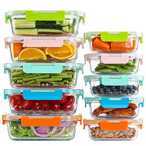 UMEIED Glass Food Storage Containers with Lids