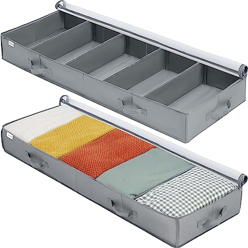 Adjustable Dividers Underbed Storage Containers by LUVHOMEE