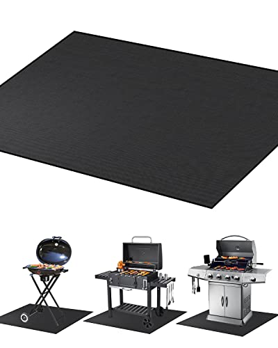 Mjokoj BBQ Grill Mat - Fire & Water Resistant, Easy to Clean, 60x42 inch