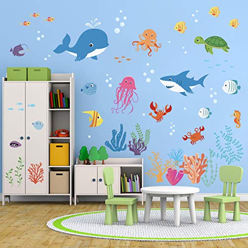 Under The Sea Dolphin Fish Wall Decals