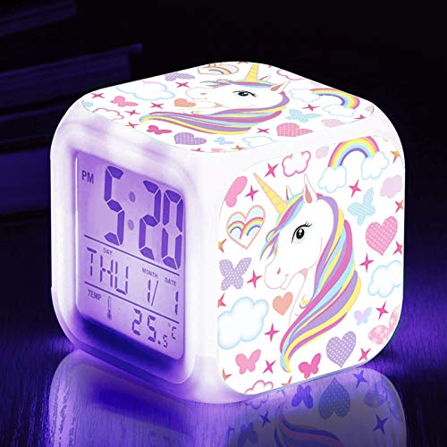 Unicorn Night Light Kids Alarm Clocks