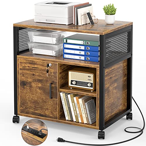 Unikito File Cabinet with USB and Power Outlets