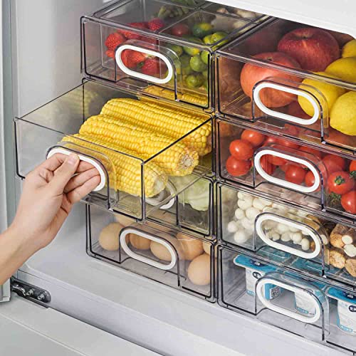 Small Fridge Drawer Organizer 4 Grid Mini Refrigerator Drawer Storage Box  Pull Out Refrigerator Storage Drawers for food - AliExpress