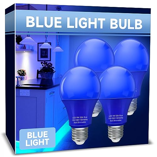 UNILAMP 4 Pack Blue LED Light Bulbs