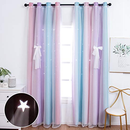 Unistar Blackout Curtains for Kids Girls Bedroom