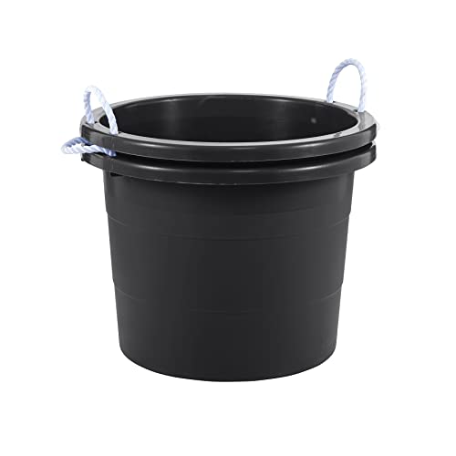 United Solutions 19 Gallon Rope Handle Tub, 2-Pack