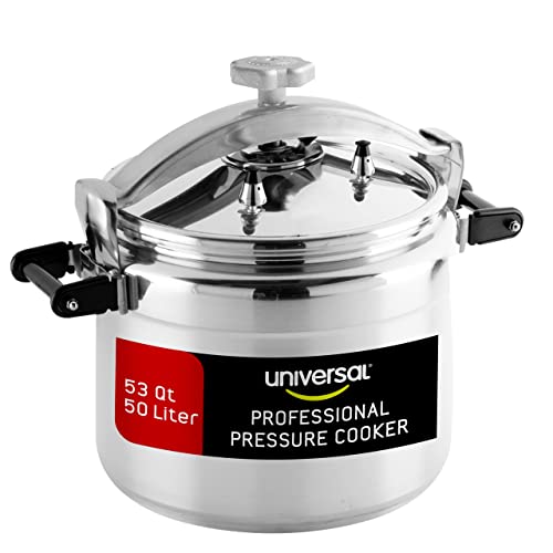 Universal 4.2 Quart / 4 Liter Stainless Steel Easy Use Pressure Cooker +  Extra Glass Lid, Induction Compatible, Pressure Cooker & Multipurpose Pot,  5
