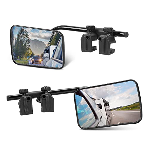 Universal Clip on Towing Mirrors with Sturdy Iron Brackets