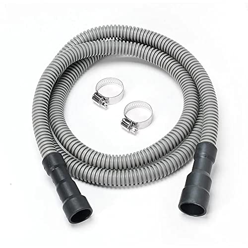 Universal Dishwasher Drain Hose - 10 Foot - Corrugated and Flexible Hose for Installation or Replacement