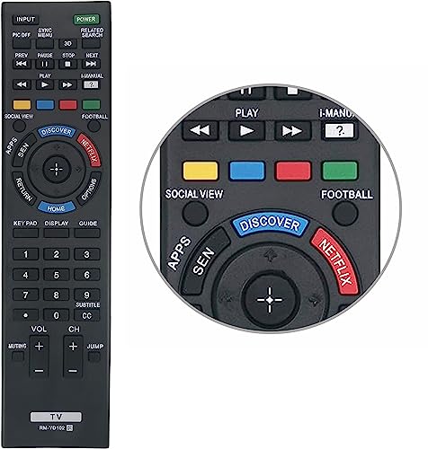 Universal RM-YD102 Remote Control for Sony Smart LED HDTV Television