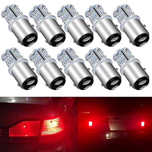 UNXMRFF LED Bulb Red for Tail Lights Brake Lights - Pack of 10