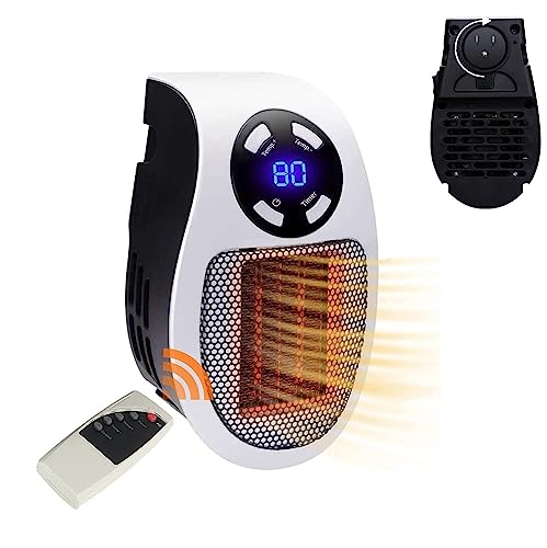 Upwsma 500W/800W Portable Electric Small Heater with Timer and Thermostat