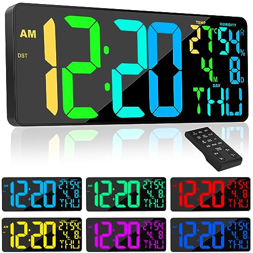 [Upgraded] Digital Wall Clock with Remote