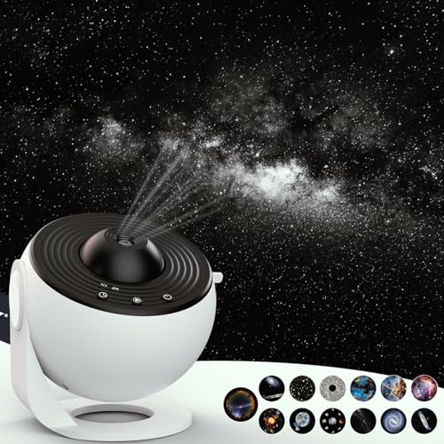 Upgraded Galaxy Projector Night Light,Realistic Star Projector, Super Clear  Projector for Kids, Adult Bedrooms,Planetarium Outer Space Room for