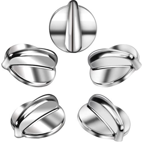 Upgraded Stainless Steel Stove Knob Replacement for GE (5 Pack)