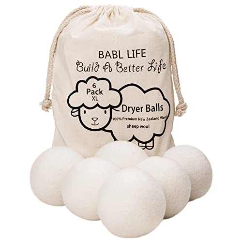 Upgraded Wool Dryer Balls-Pack of 6 XL