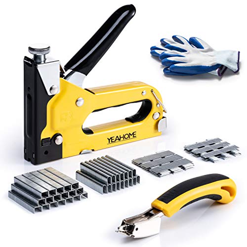 YEAHOME 4 in 1 Heavy Duty Staple Gun Kit