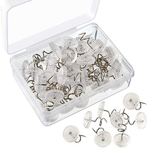 30 Pieces Bed Skirt Pins Bed Skirt Holding Pins Bed Skirt Pins or Holders  Furniture Chair Leg Pins Nails Holding Pins Plastic Head Double Pins for