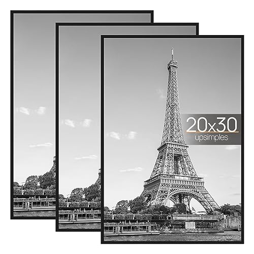 upsimples 20x30 Frame Black 3 Pack - Modern Photo Frames