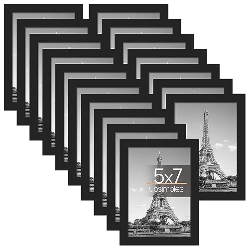 Upsimples 5x7 Picture Frame Set, Black