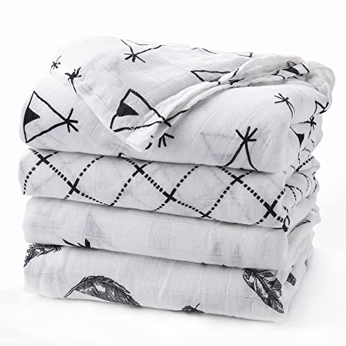 Upsimples Baby Swaddle Blanket - Soft Silky Muslin Blankets